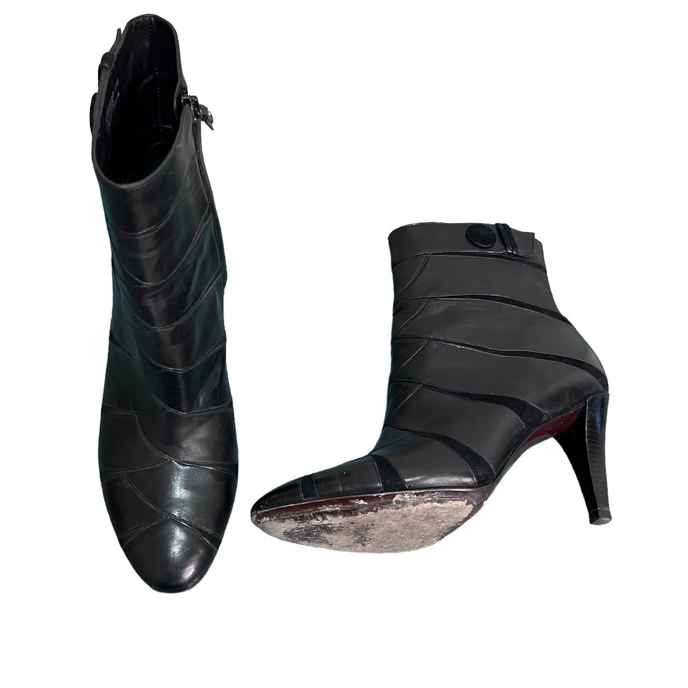 Cole Haan Nike Air Black Sawyer Air Short Heeled Boot Size 9.5 High Heel Classic
